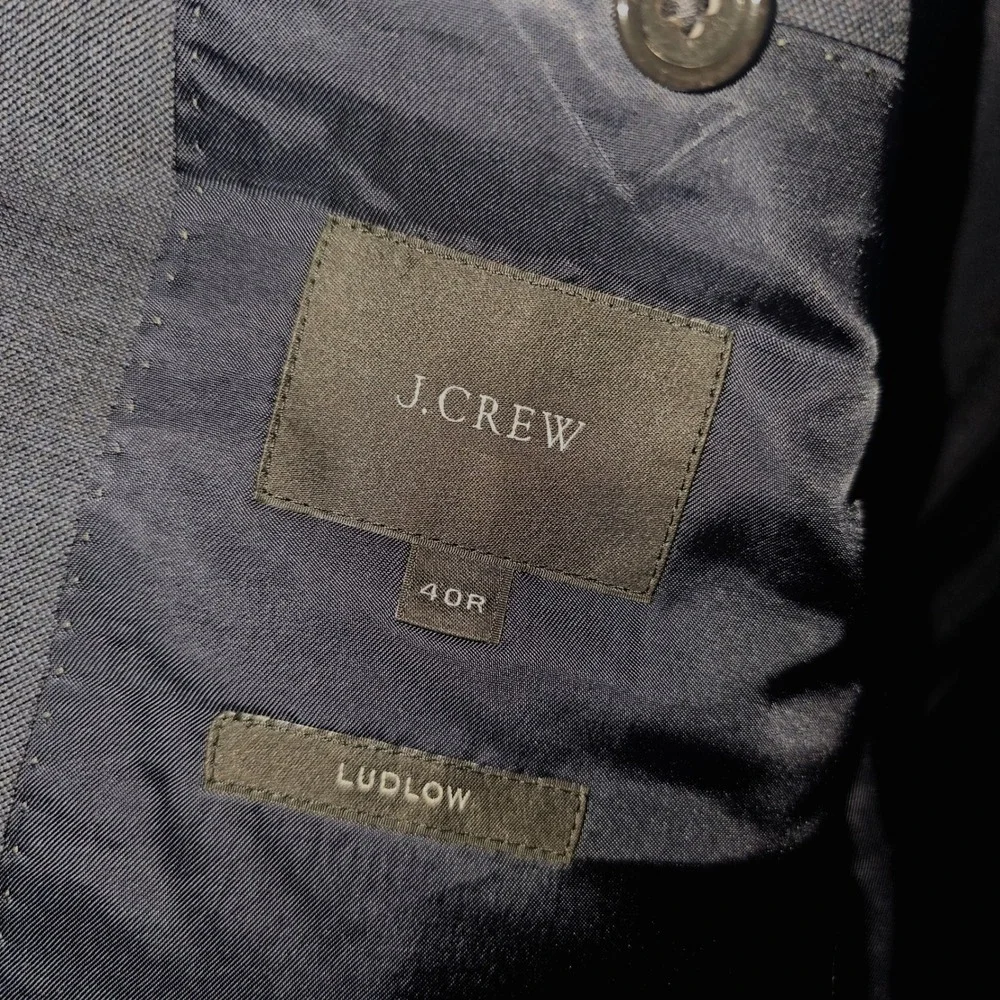 J.Crew Ludlow Blazer 40R Unstructured Tollegno 1900 Wool Navy Sport Suit Jacket